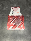 Red & White Nike Mens Dri Fit ADV Aeroswift Bowerman Track Club Racing Singlet