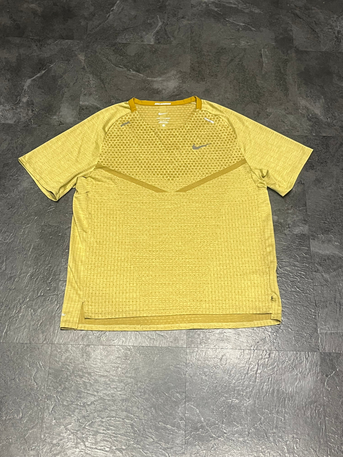 Gold Yellow Nike Men’s Dri Fit ADV Running T Shirt