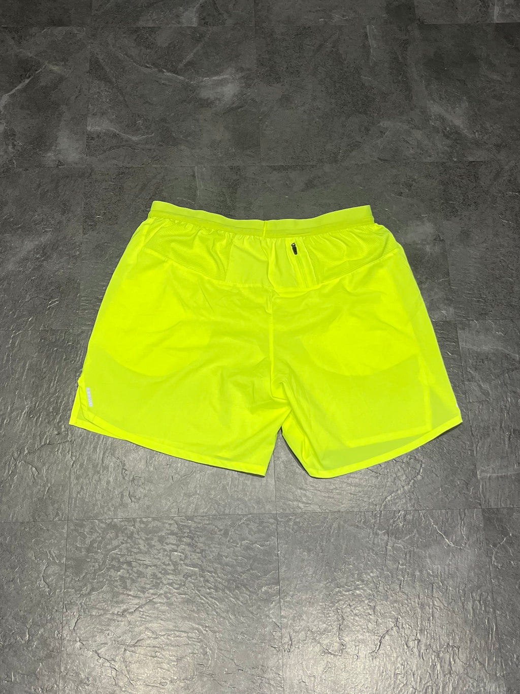 Neon Yellow Nike Men’s Dri Fit Flex Stride 7” Brief Lined Running Shorts