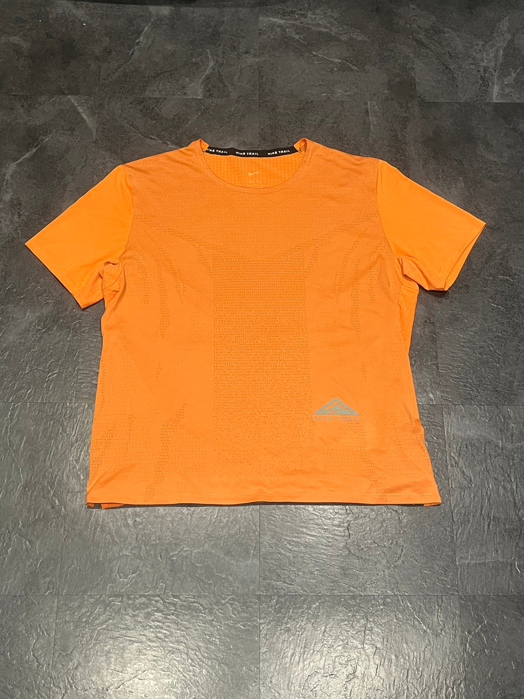 Orange Nike Men’s Dri Fit Rise 365 Trail Running T Shirt