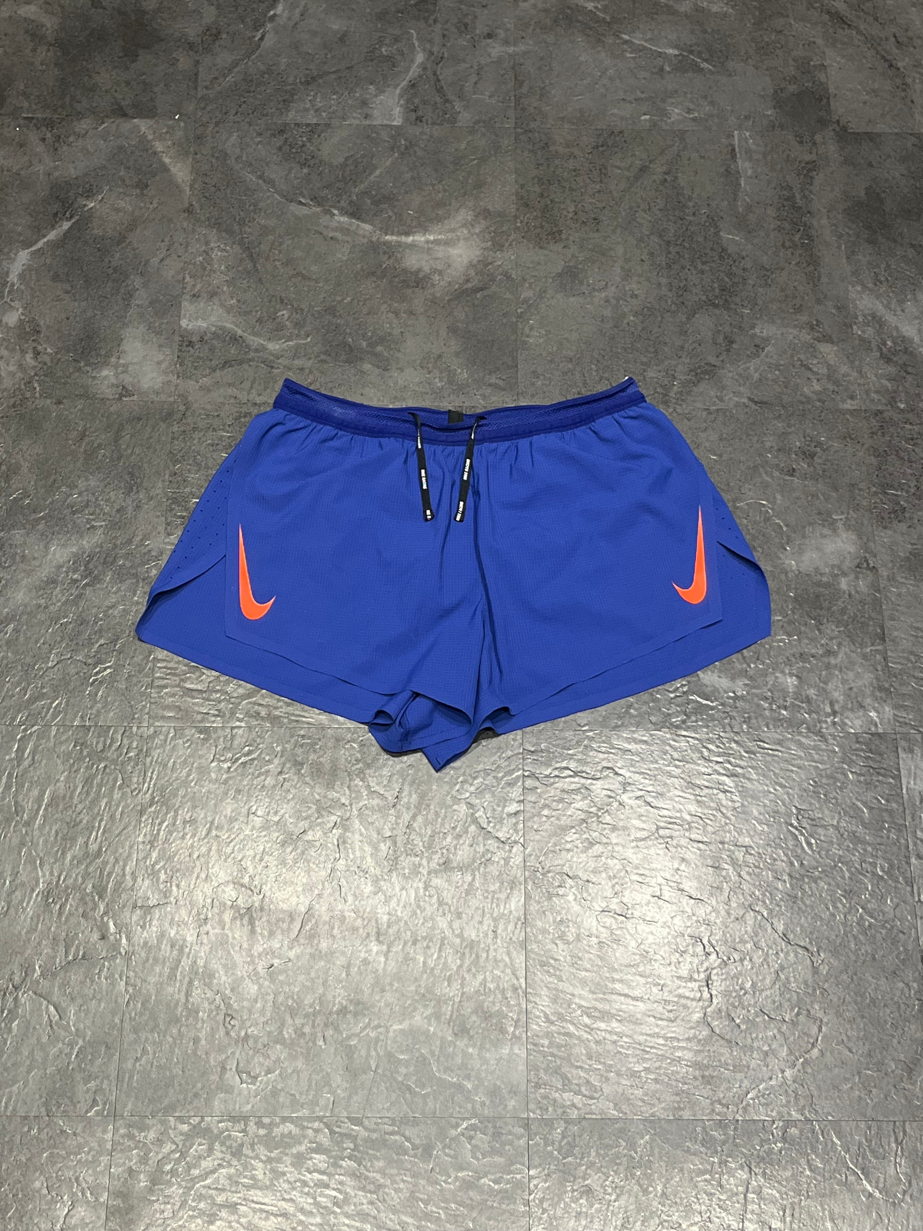 Blue & Orange Nike Men’s Dri Fit ADV Aeroswift 2” Racing Split Shorts