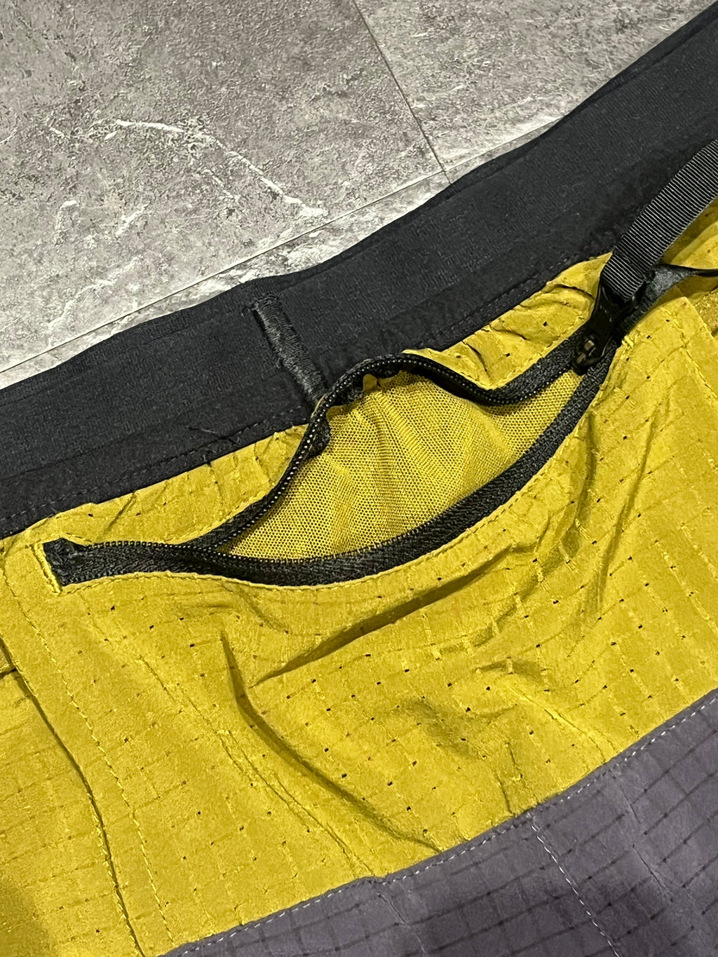 Olive Flak & Gridiron Nike Men’s Dri Fit Trail 5” Brief Lined Running Shorts