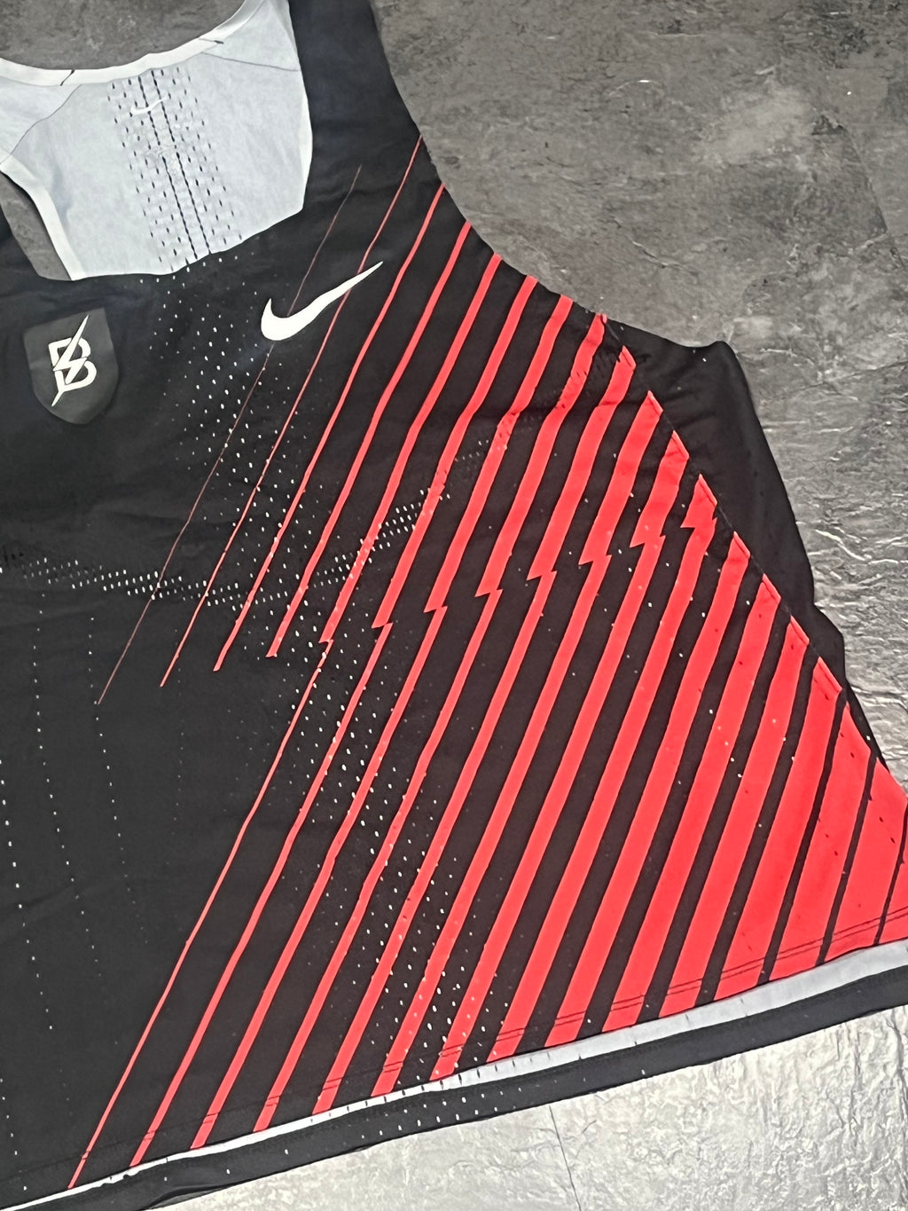 Black & Red Nike Men’s Dri Fit ADV Aeroswift Bowerman TC Singlet