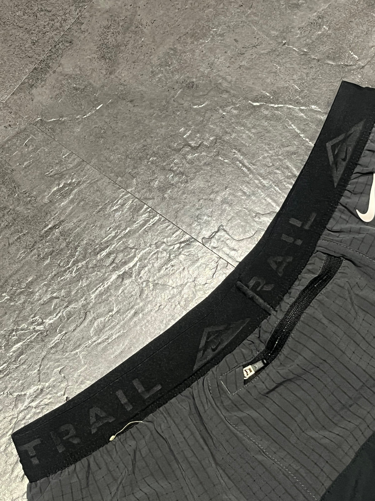 Black & Grey Nike Men’s Dri Fit Trail 7” Brief Lined Running Shorts