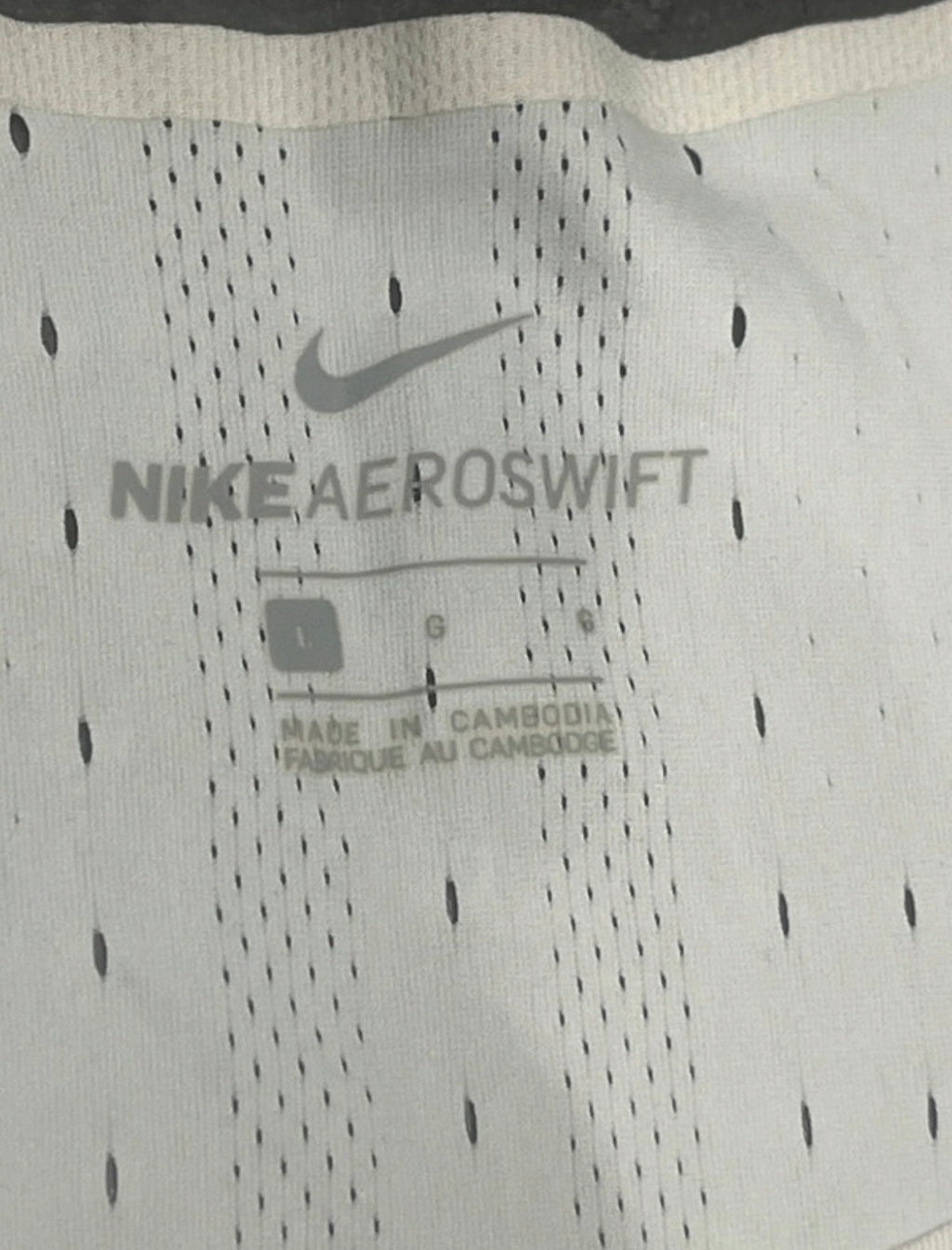 White Nike Men’s Dri Fit ADV Aeroswift Racing Singlet