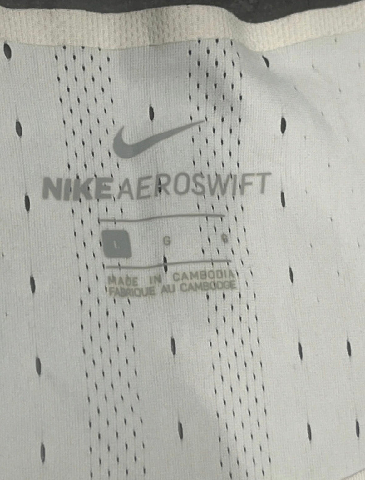 White Nike Men’s Dri Fit ADV Aeroswift Racing Singlet