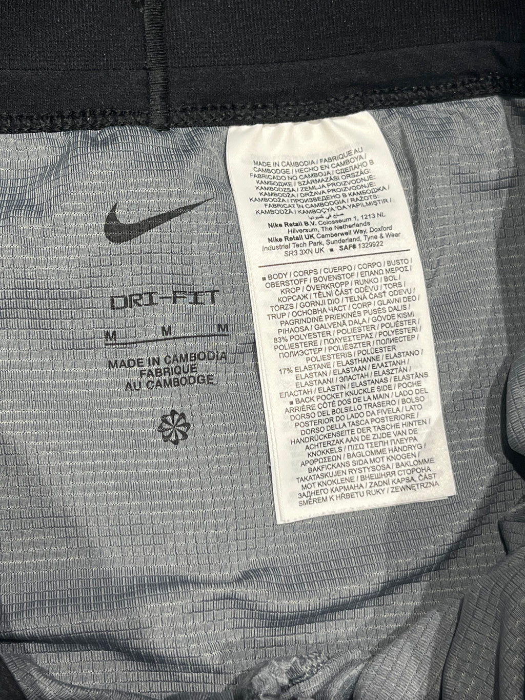 Grey Nike Mens Dri Fit Trail Running 1/2 Tights