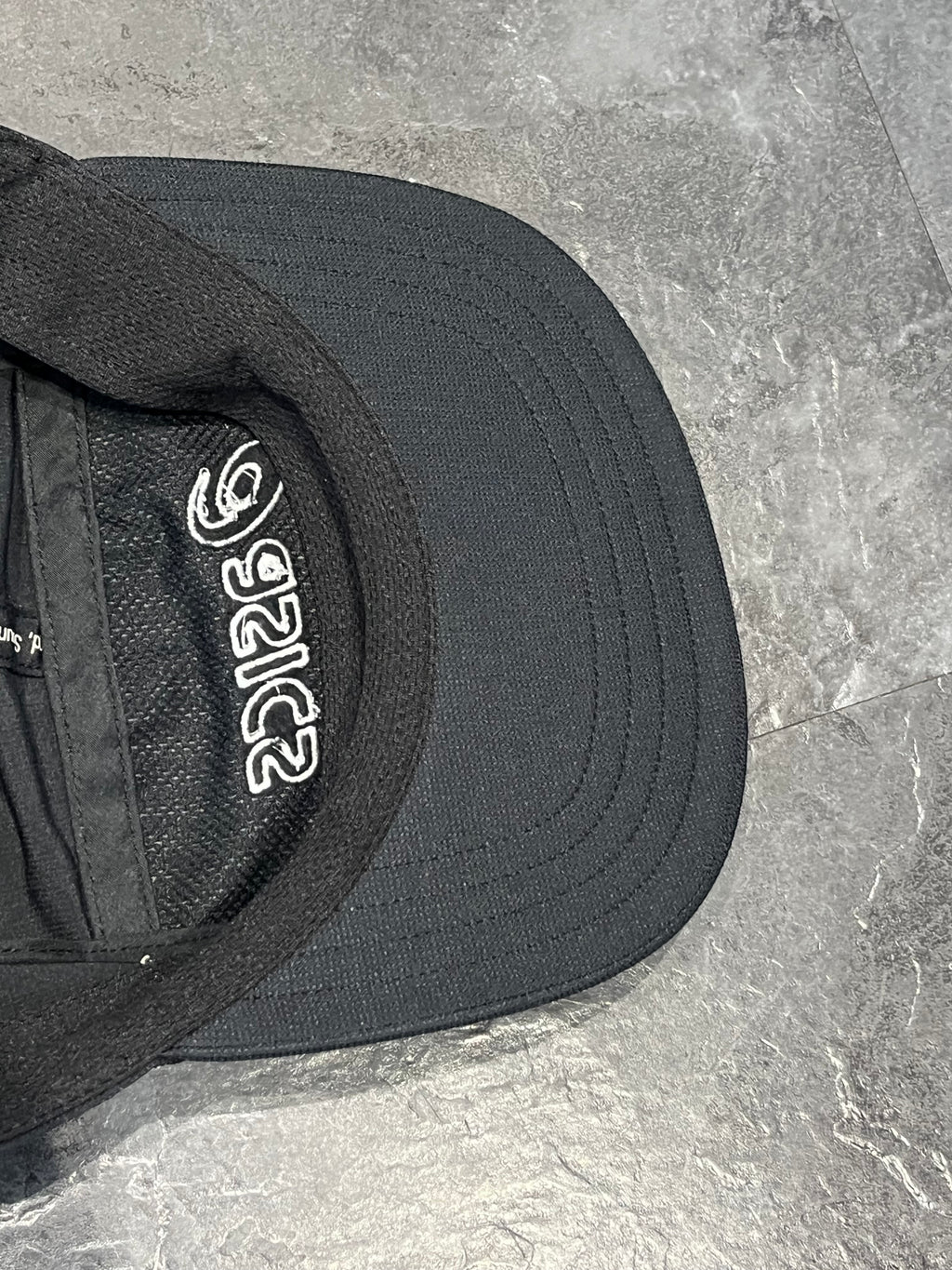Black/White Asics 5 Panel Running Cap - Unisex