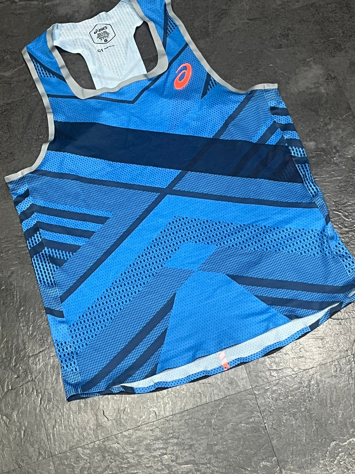 Blue Asics Men’s Track Elite Cooling Racing Singlet