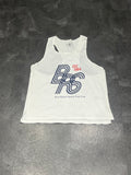 White Nike Blue Ribbon Aeroswift Racing Singlet