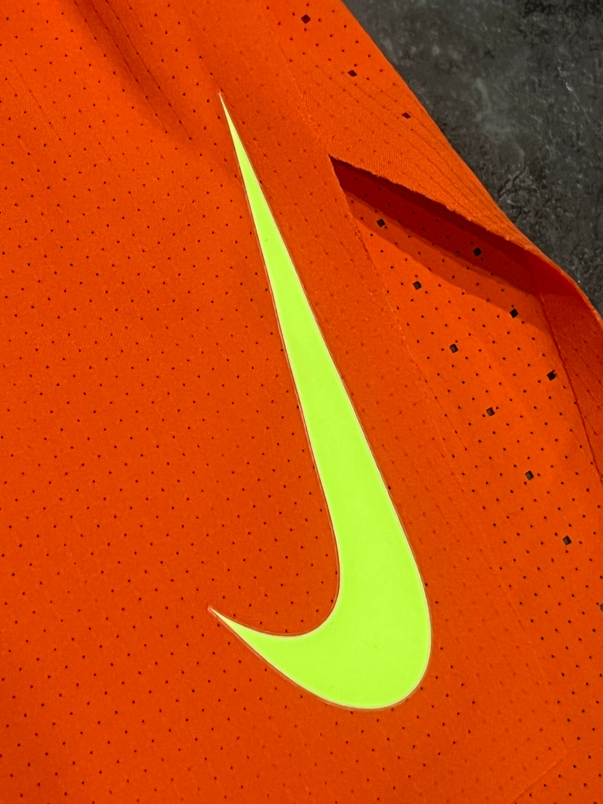 Orange & Ghost Green Nike Men’s Dri Fit ADV Aeroswift 4” Racing Split Shorts