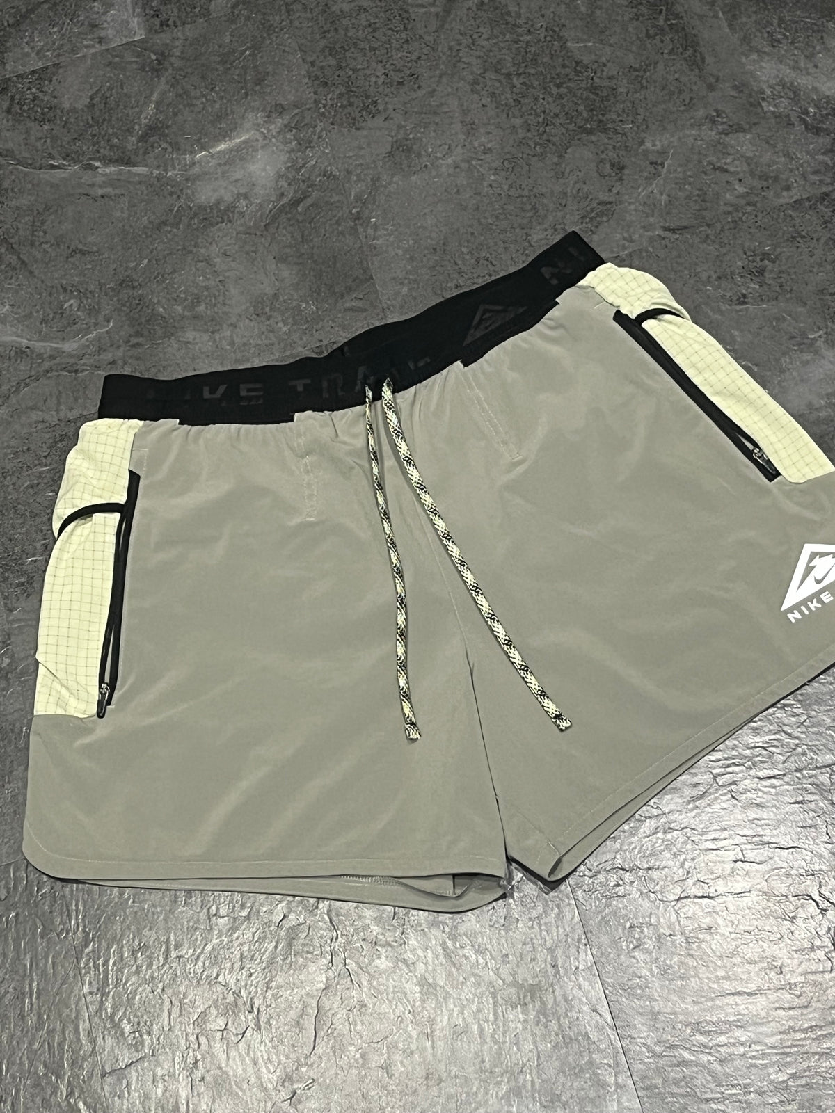 Dark Stucco & BeigeNike Men’s Dri Fit Trail 5” Brief Lined Running Shorts