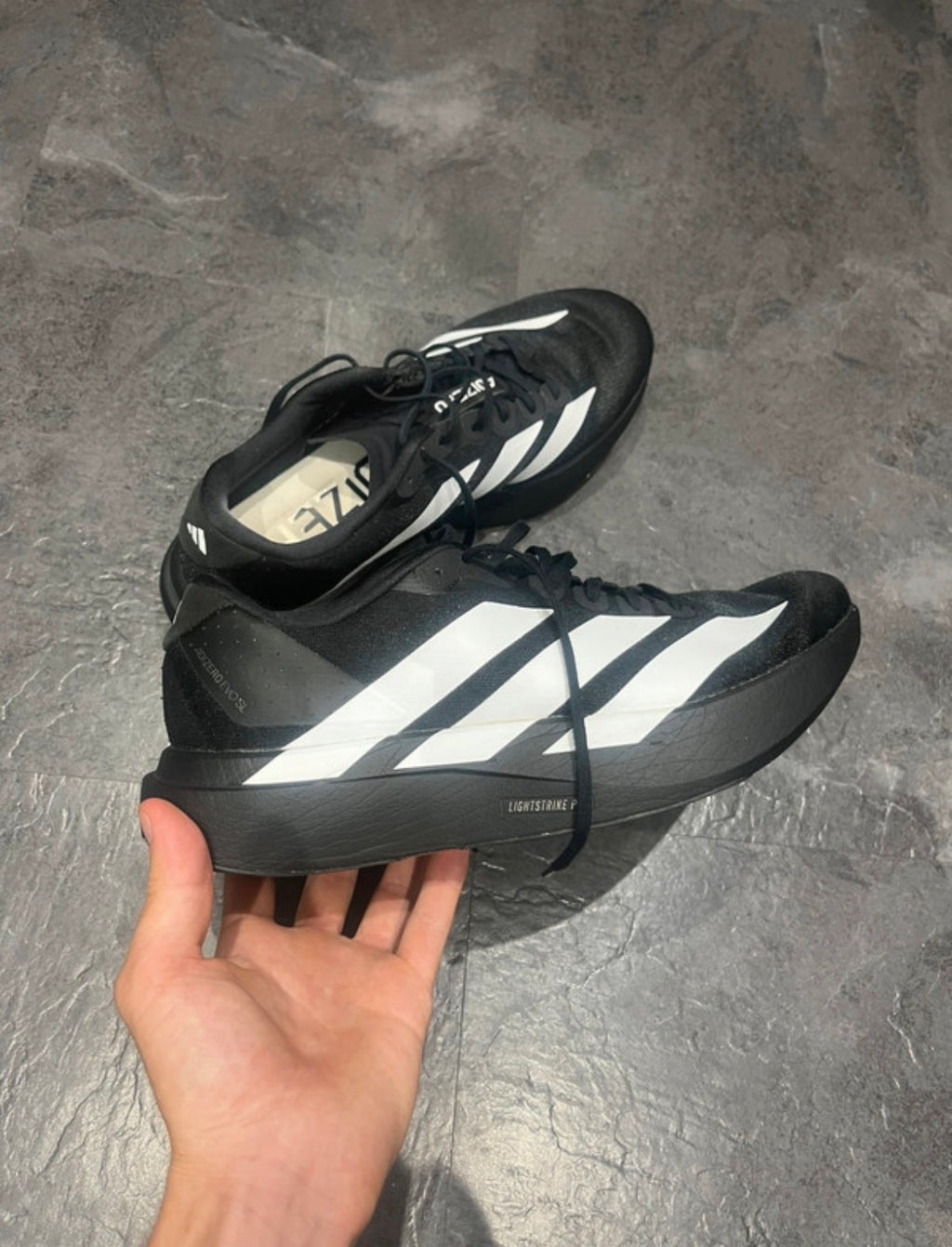 Black & White Adidas Men’s Adizero EVO SL Running Shoes