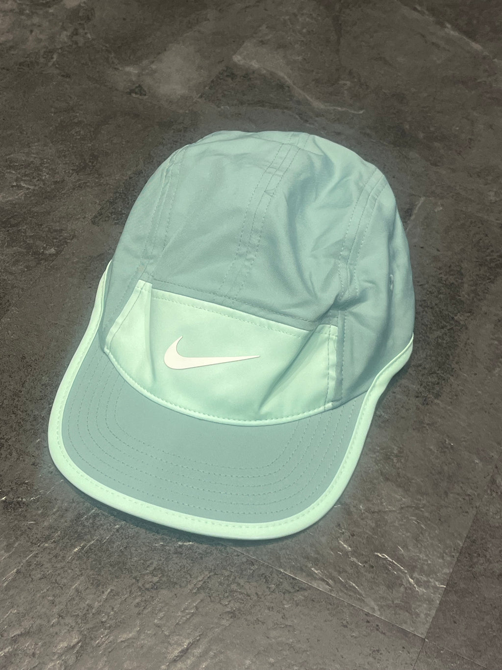 Light Green Nike Dri Fit Fly 5 Panel Running Cap