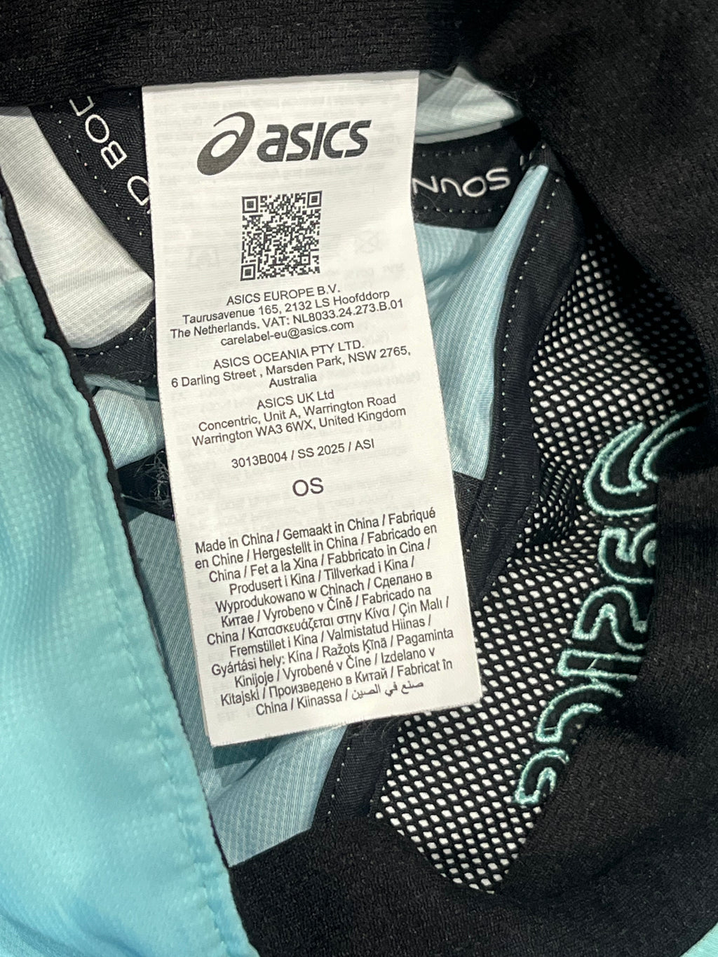 Energy Aqua & White Asics 5 Panel Running Cap - Unisex