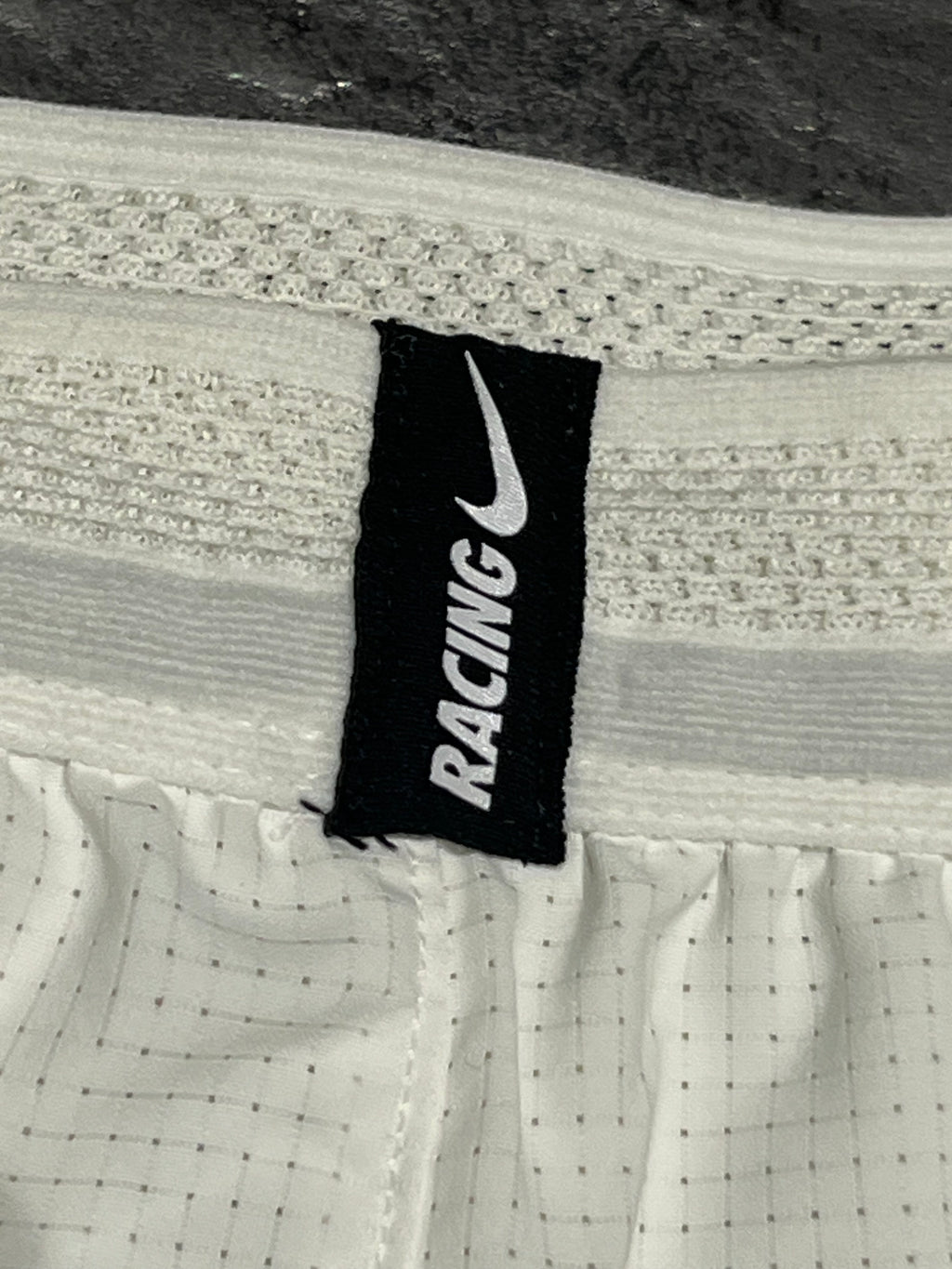 White & Blue Nike Men’s Dri Fit ADV 2” Racing Split Shorts