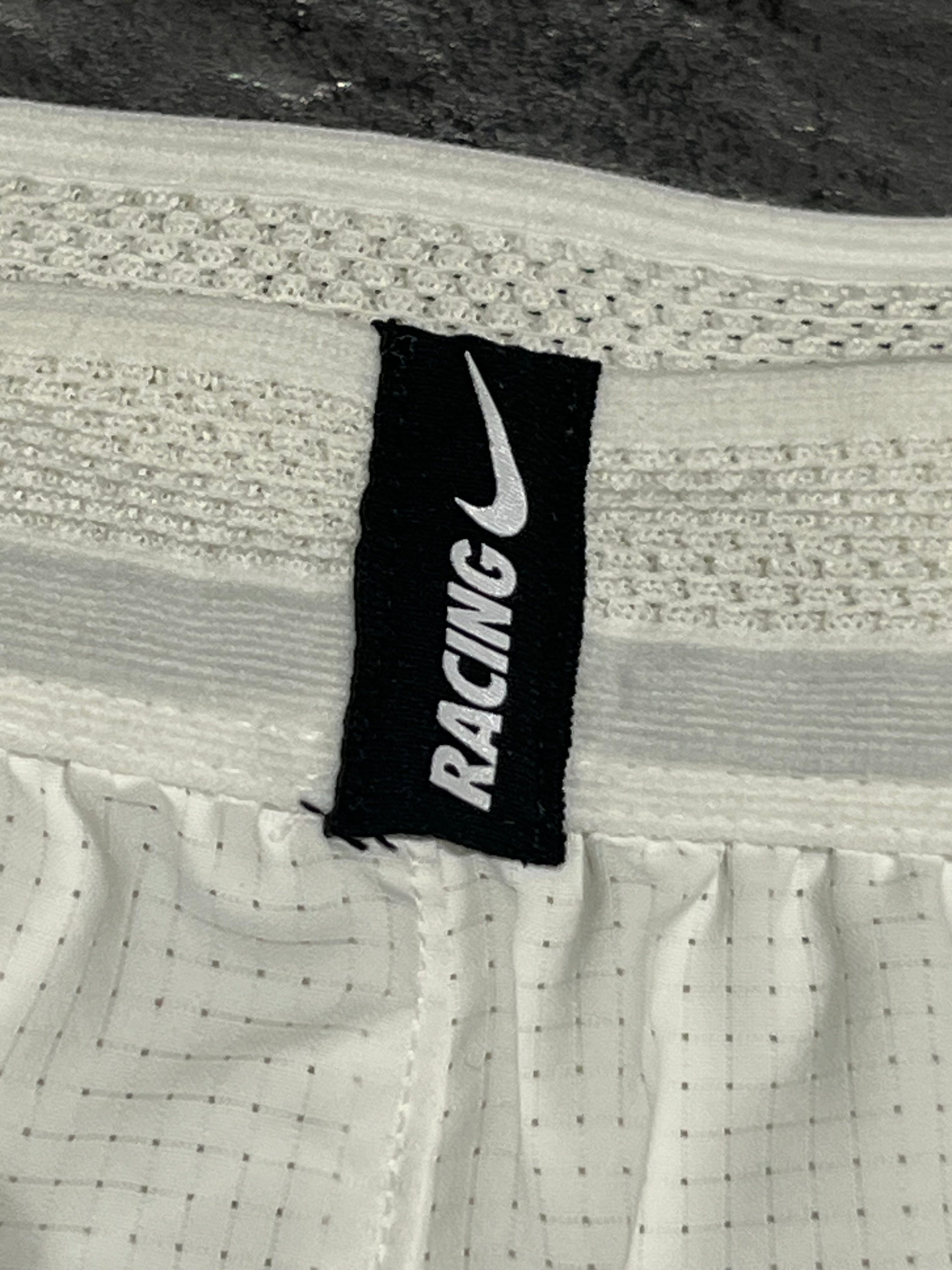White & Blue Nike Men’s Dri Fit ADV 2” Racing Split Shorts