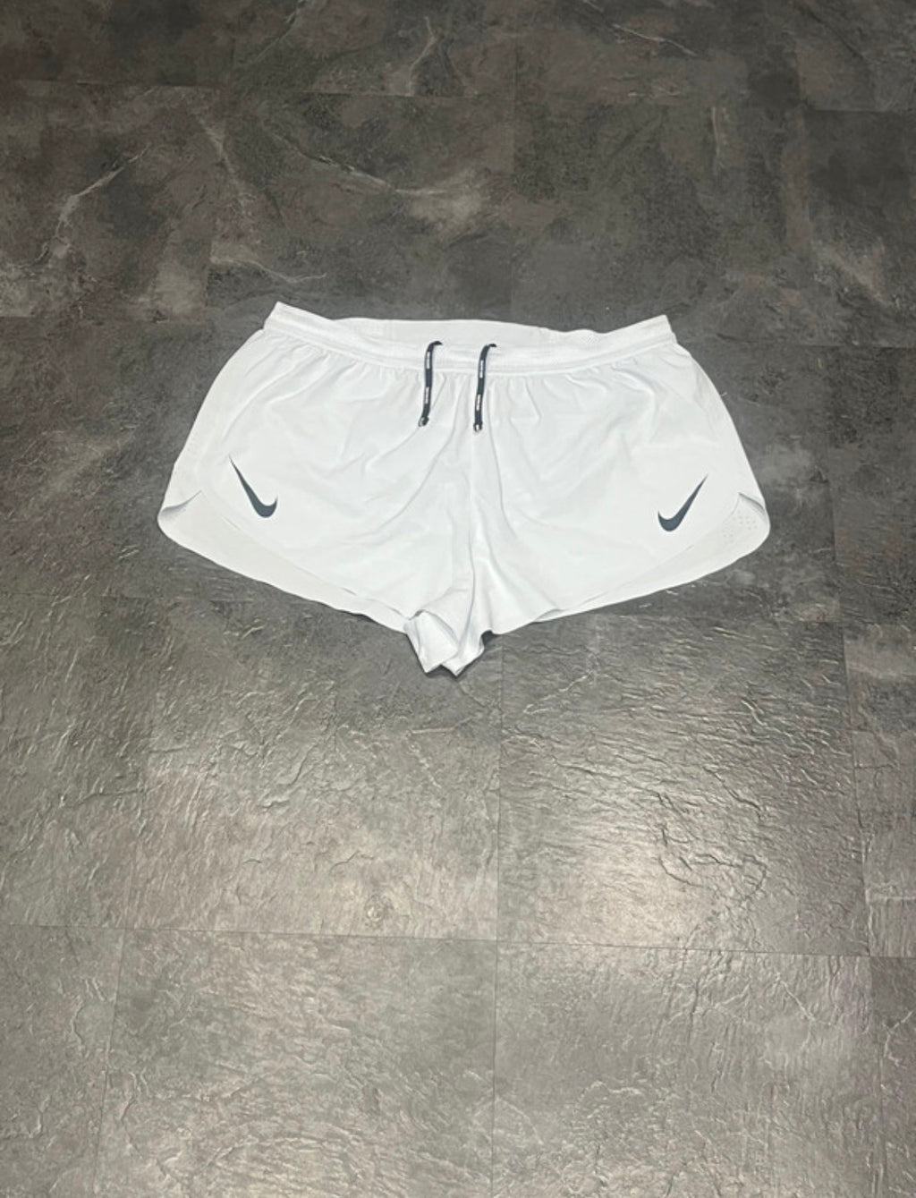 White Nike Men’s Dri Fit ADV Aeroswift Racing Split Shorts