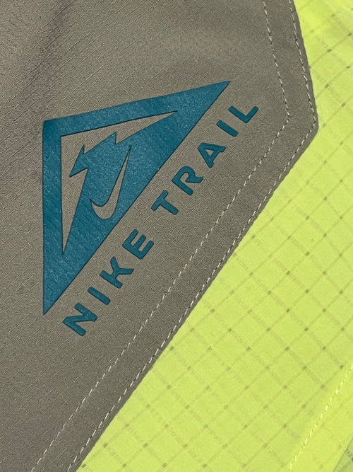 Beige & Light Lemon Nike Men” Dri Fit Trail 5” Brief Lined Running Shorts