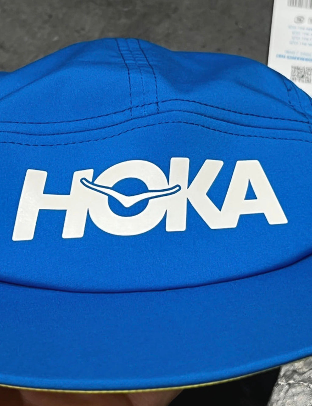 Blue & White Hoka One One Performance Running Cap
