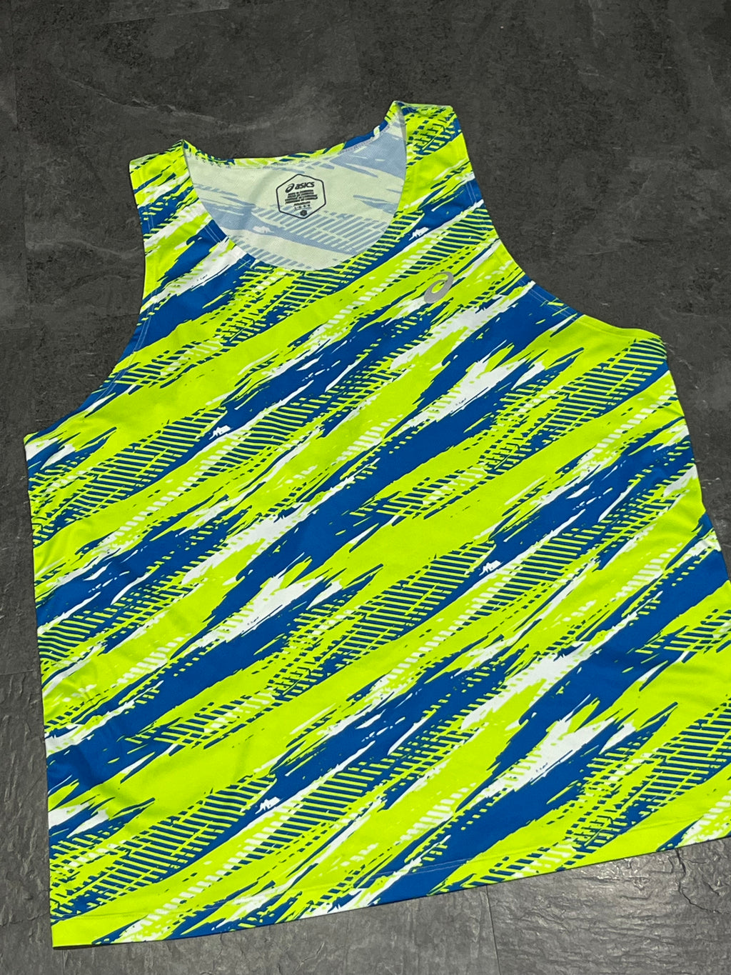 Green / Blue Asics Men’s Color Injection Racing Singlet