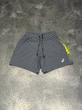 Grey & Yellow Asics Men’s Icon 7” Running Shorts