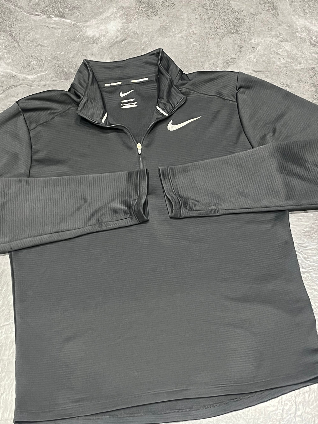 Black Nike Men’s Dri Fit Pacer 1/2 Zip Running Top