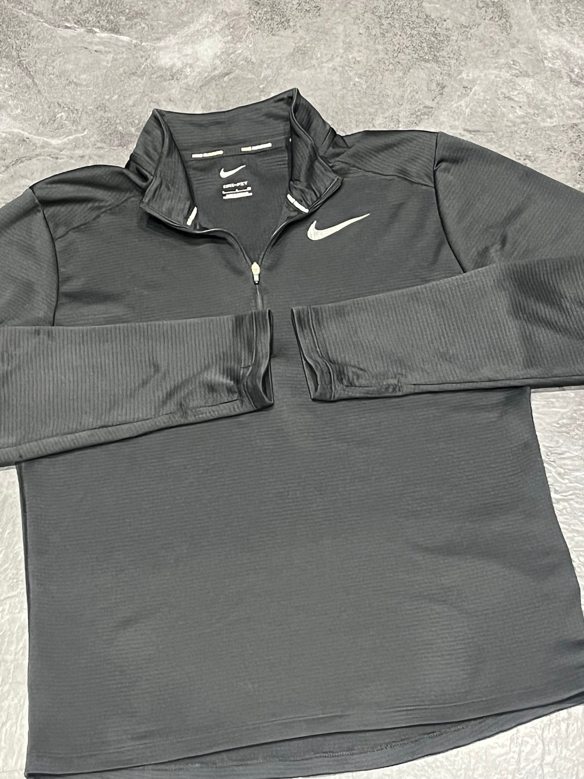 Black Nike Men’s Dri Fit Pacer 1/2 Zip Running Top