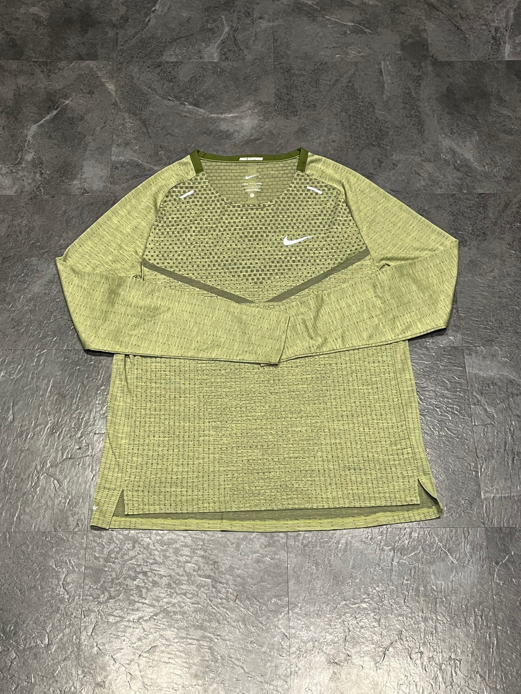 Green Nike Men’s Dri Fit ADV Long Sleeve Running Top