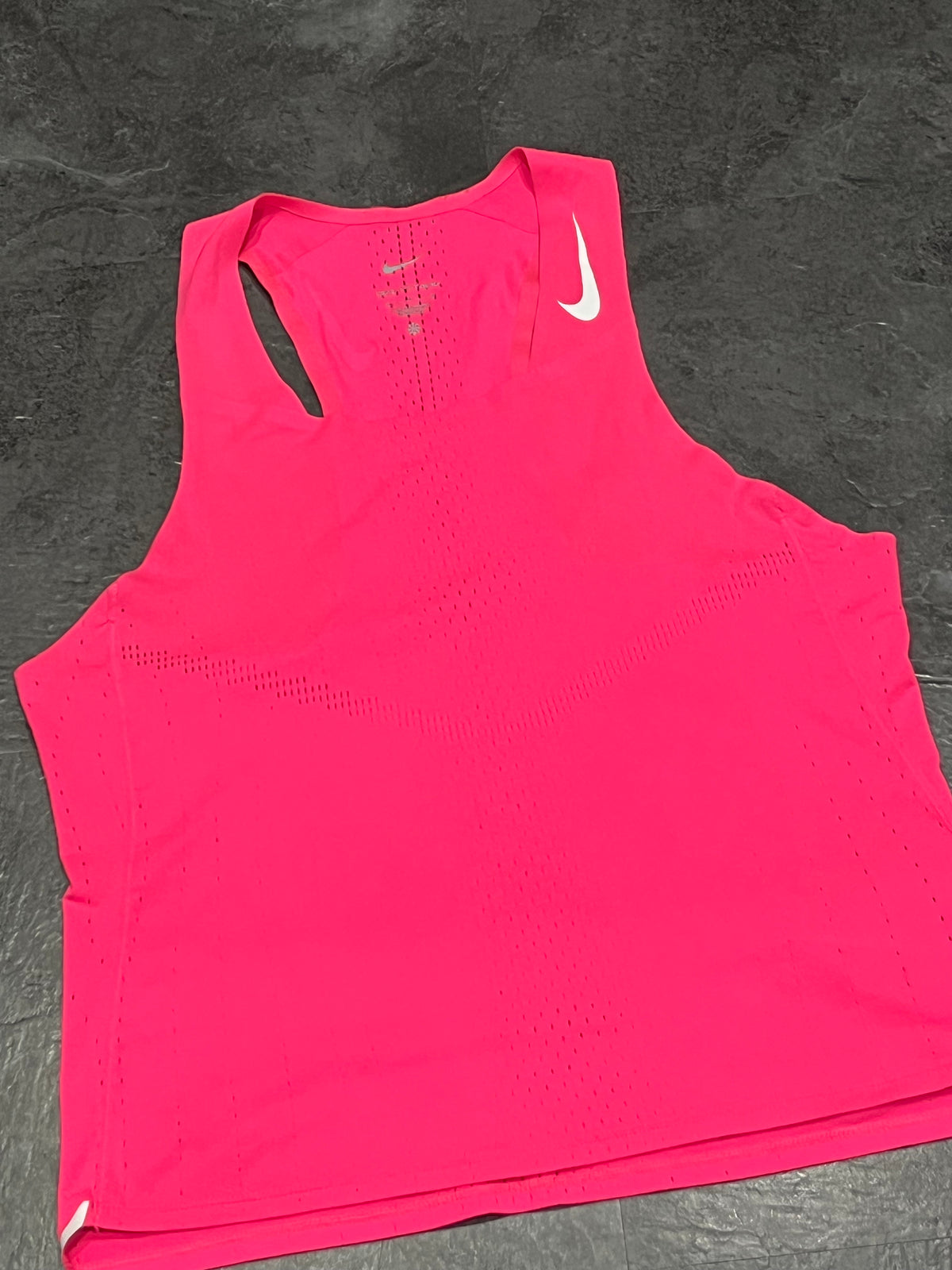 Pink & White Nike Men’s Dri Fit ADV Aeroswift Racing Singlet
