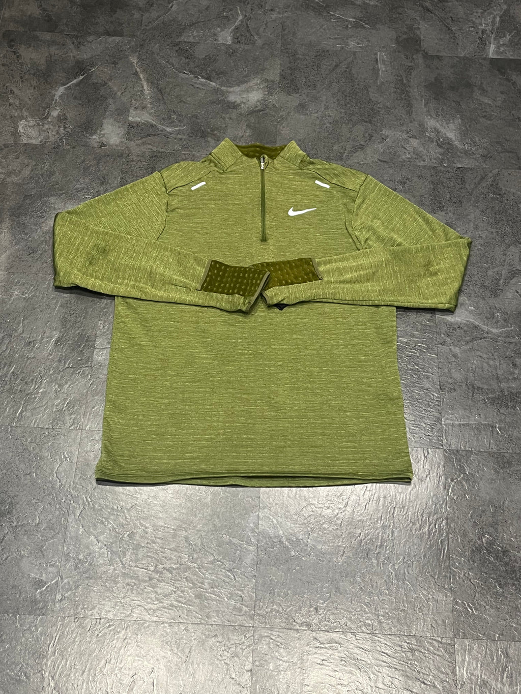 Green Nike Men’s Therma Fit 1/4 Zip Running Top