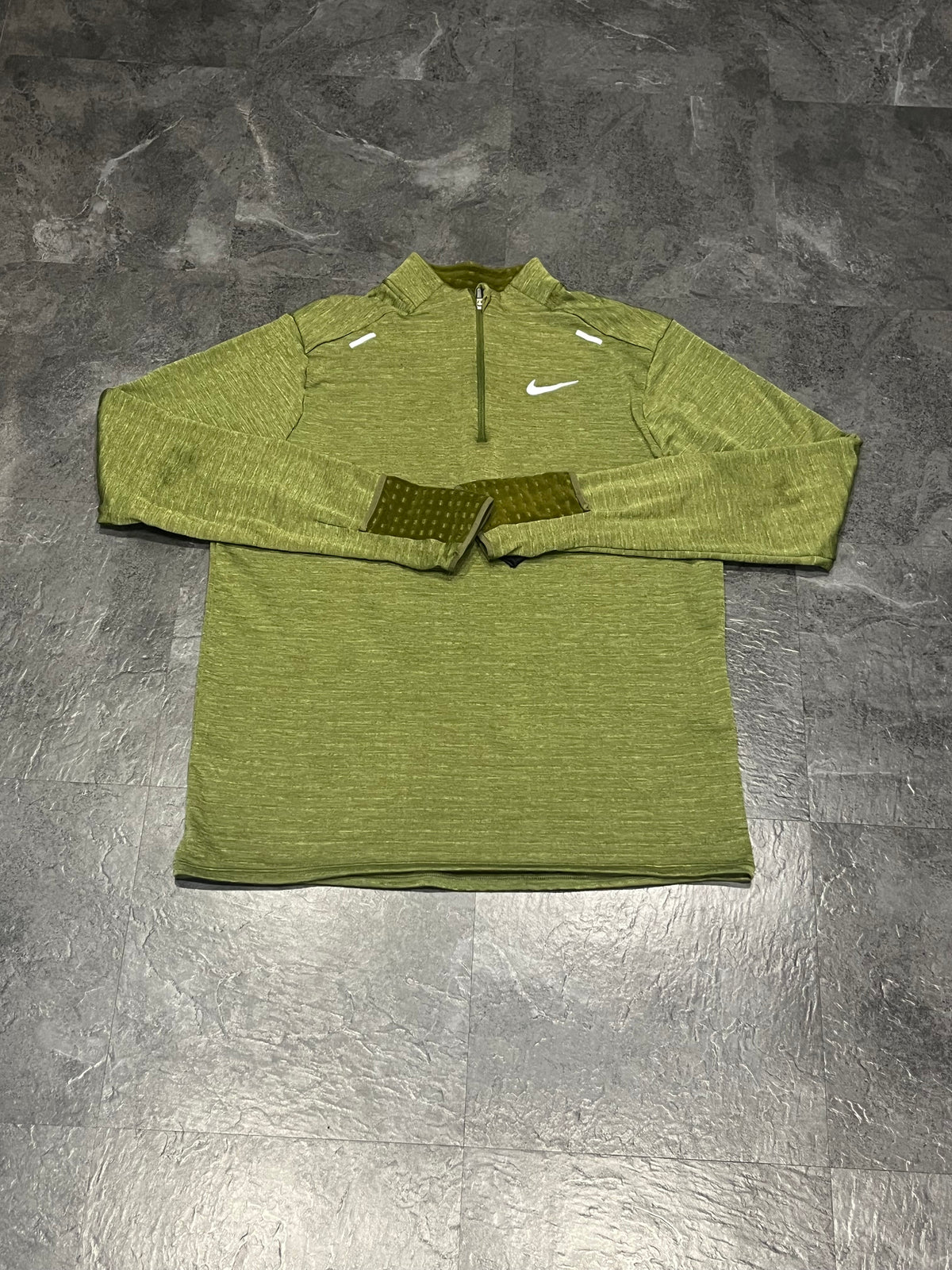 Green Nike Men’s Therma Fit 1/4 Zip Running Top