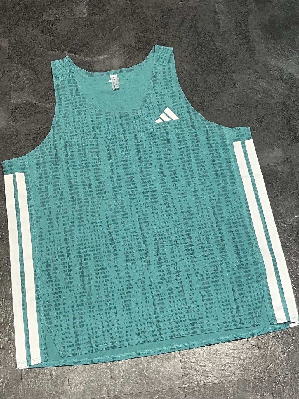 Teal Adidas Men’s Adizero Promo Racing Singlet