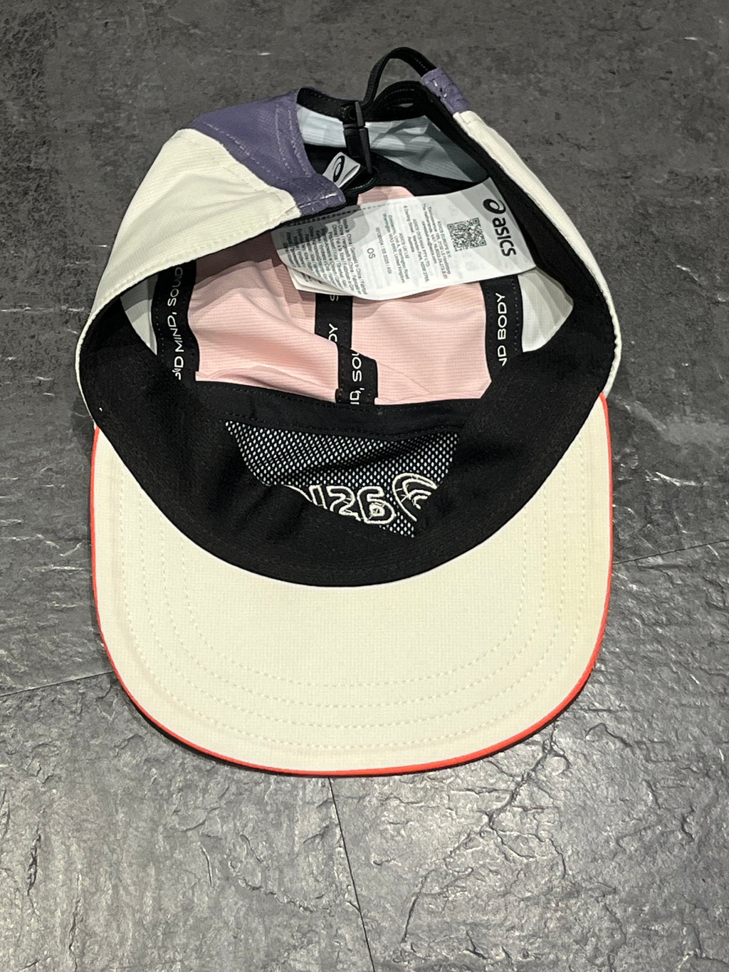 Coral Reef/Birch/Purple Asics 5 Panel Unisex Running Cap
