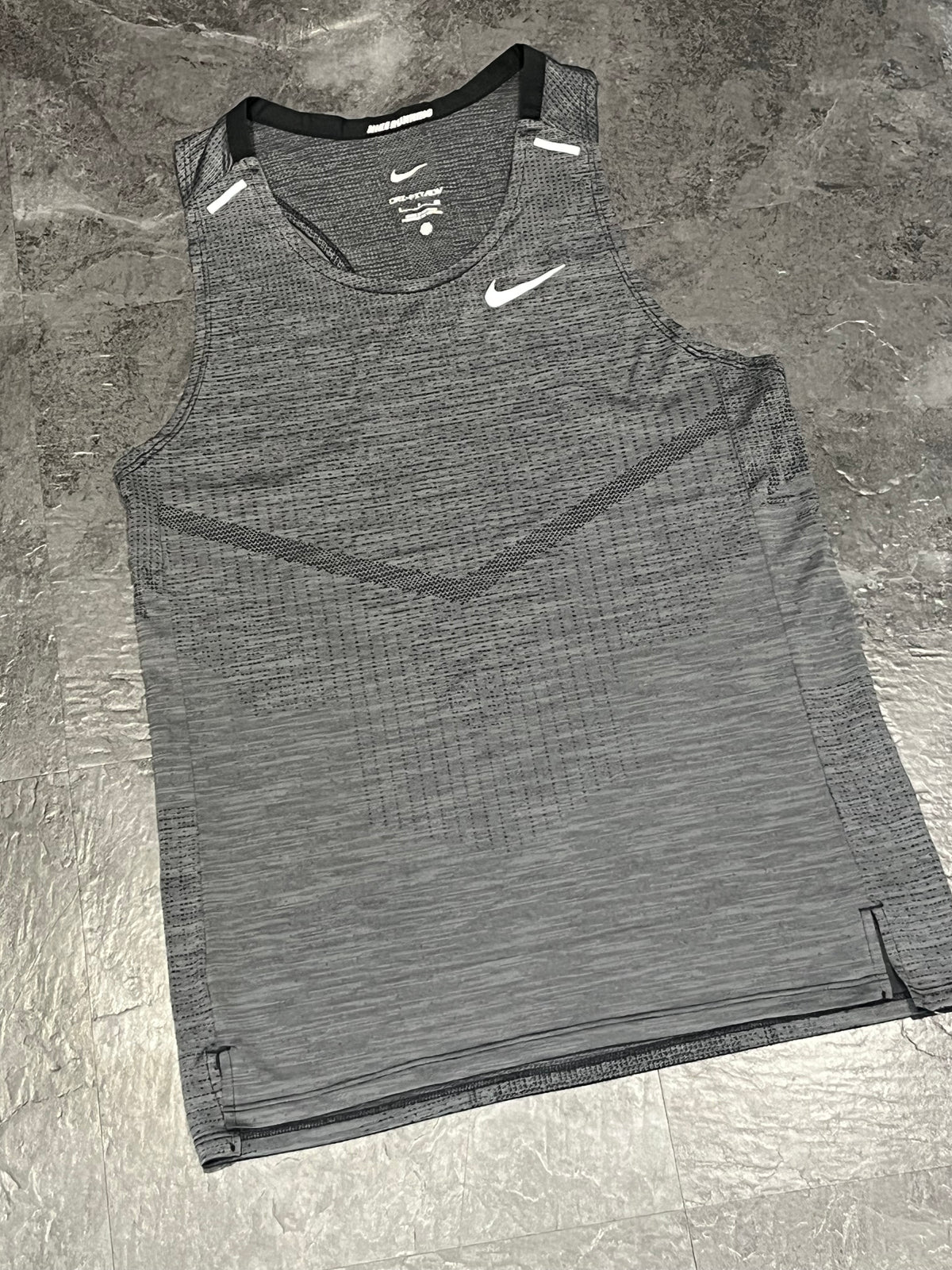 Dark Grey Nike Men’s Dri Fit ADV Running Singlet