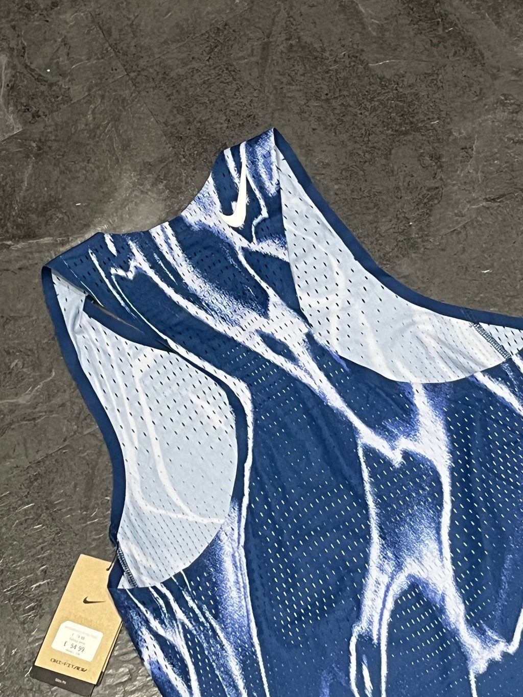 Coastal Blue/White Nike Men’s Dri Fit ADV Aeroswift Racing Singlet