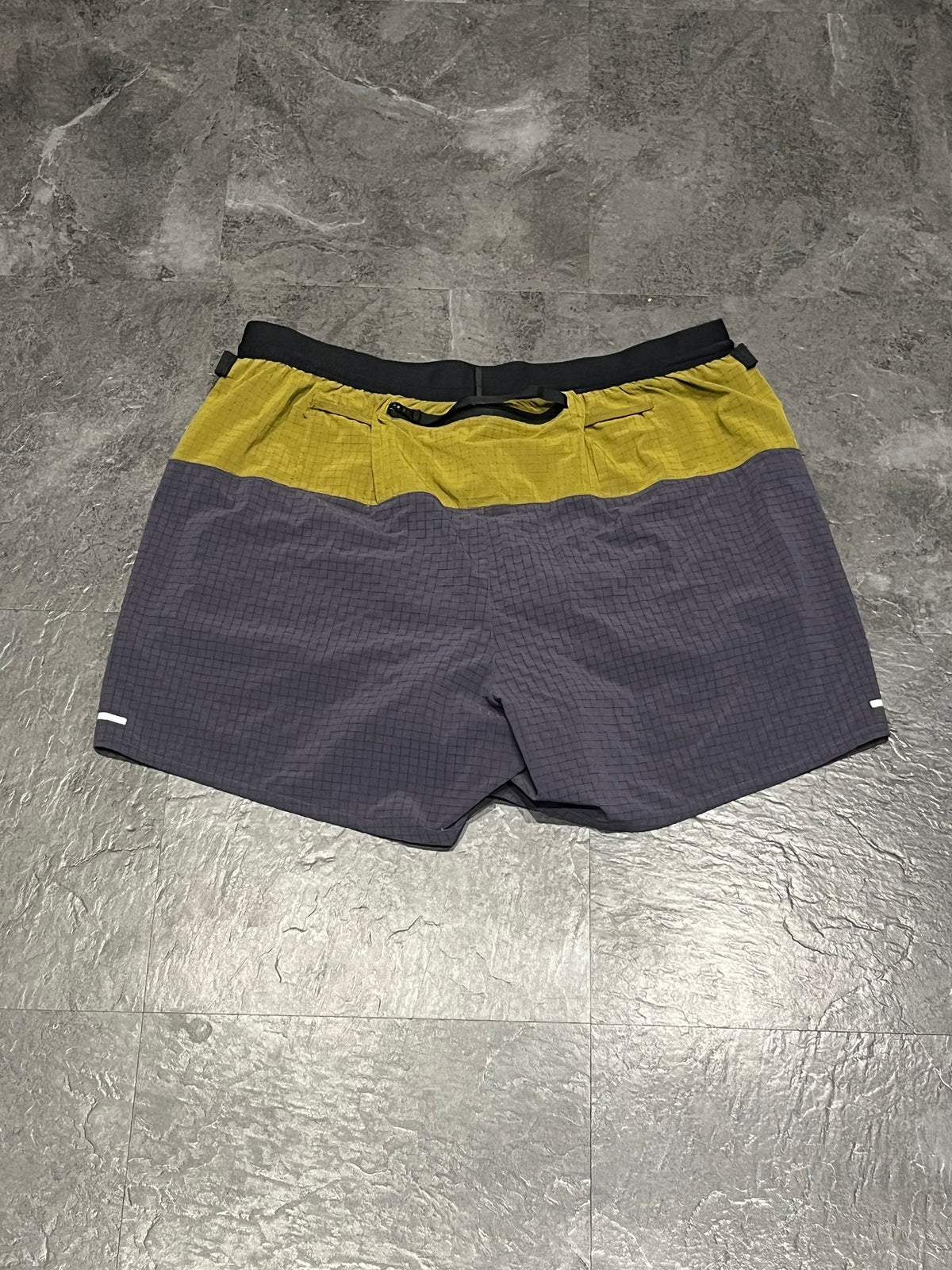 Olive & Dark Purple Nike Men’s Dri Fit Trail 5” Brief Lined Running Shorts