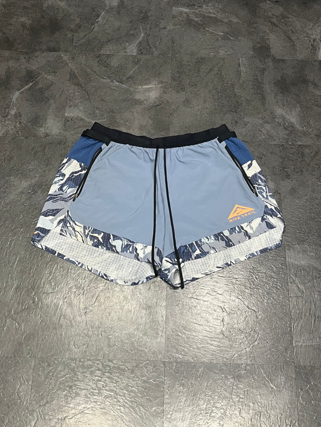 Blue Camo Nike Men’s Dri Fit Trail 5” Brief Lined Running Shorts