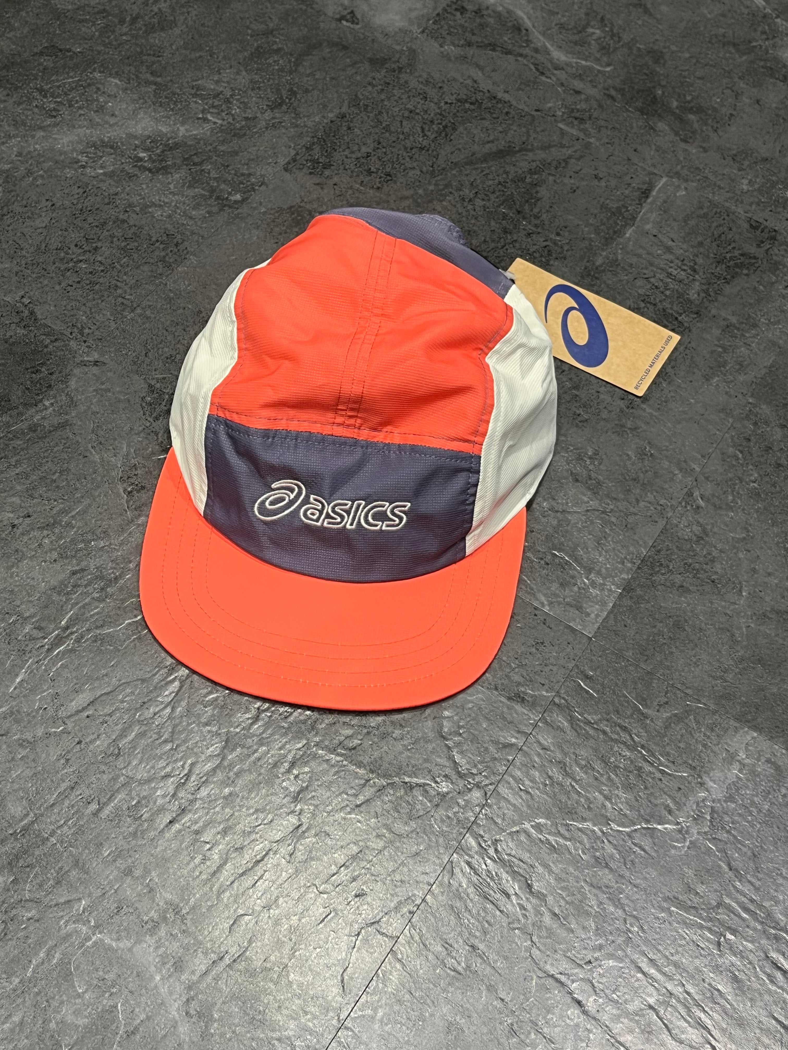 Coral Reef/Purple/Birch Asics 5 Panel Running Cap