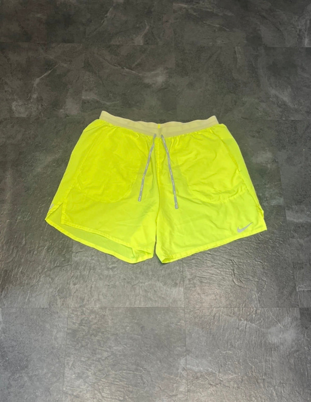 Neon Yellow Nike Men’s Dri Fit Flex Stride Running Shorts