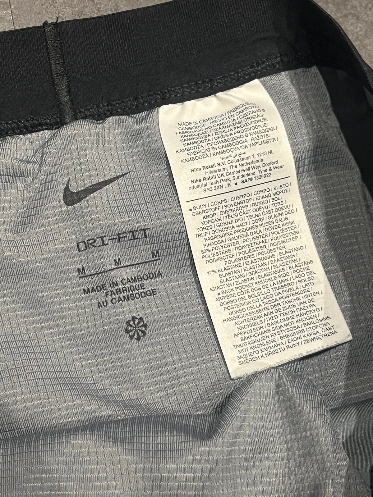 Grey Nike Men’s Dri Fit Trail Racing 1/2 Tights
