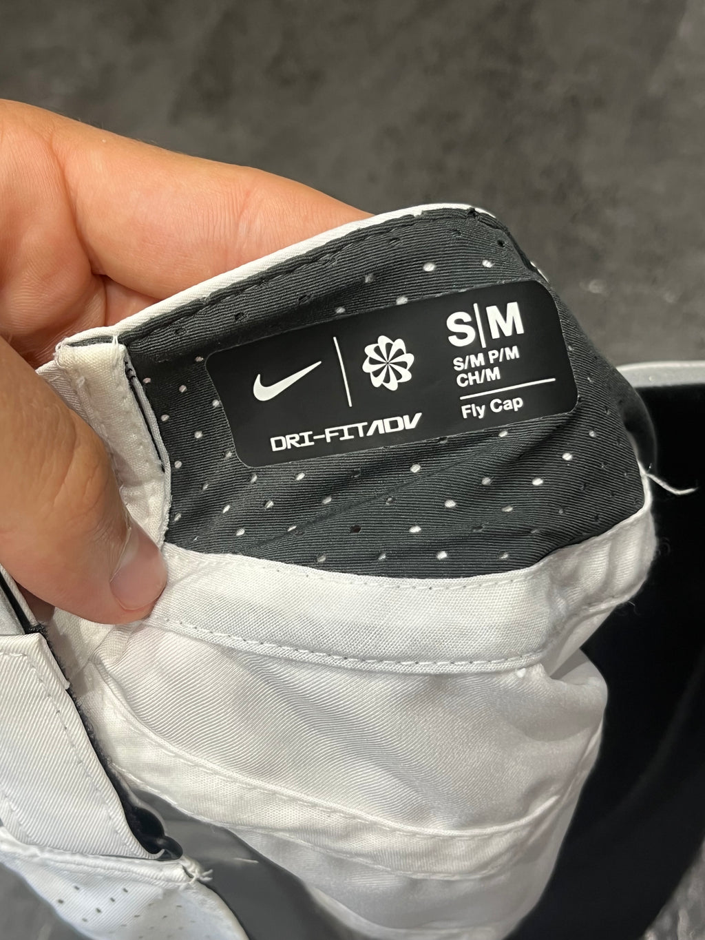 White Nike Dri Fit ADV Fly Running Cap