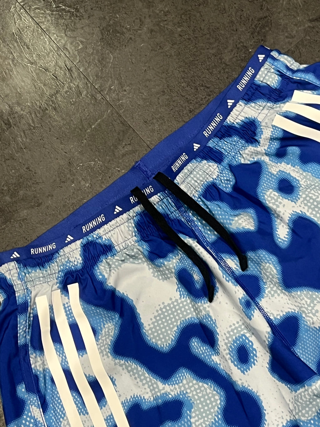 Blue Camo Adidas Men’s Own The Run 5” Brief Lined Running Shorts