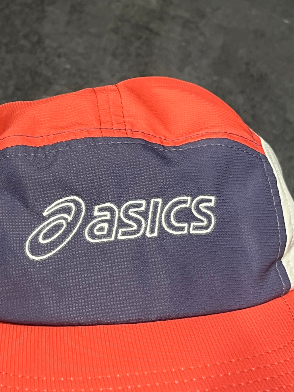 Coral Reef/Purple/Birch Asics 5 Panel Running Cap