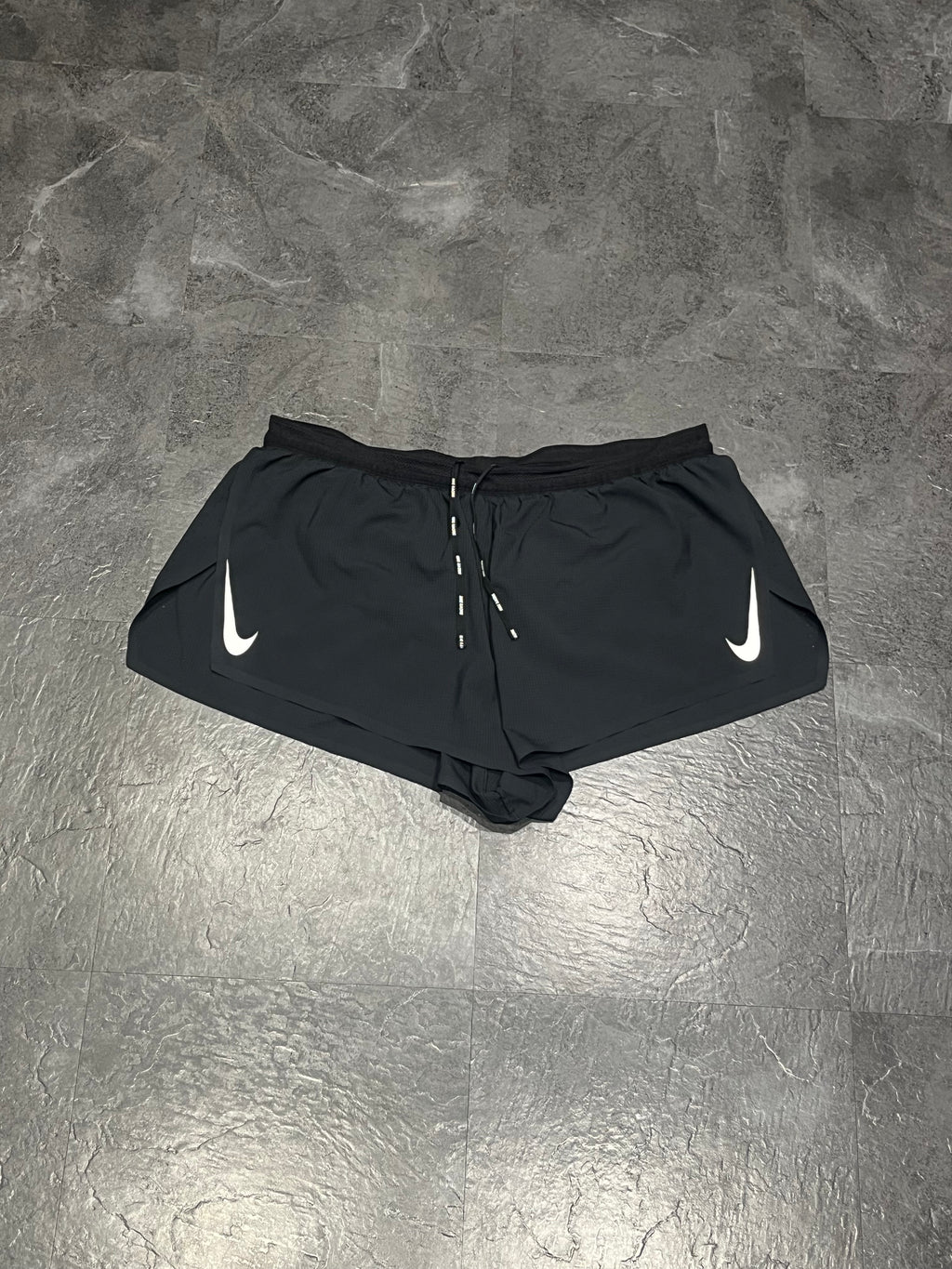 Black Nike Men’s Dri Fit ADV Aeroswift 2” Racing Split Shorts
