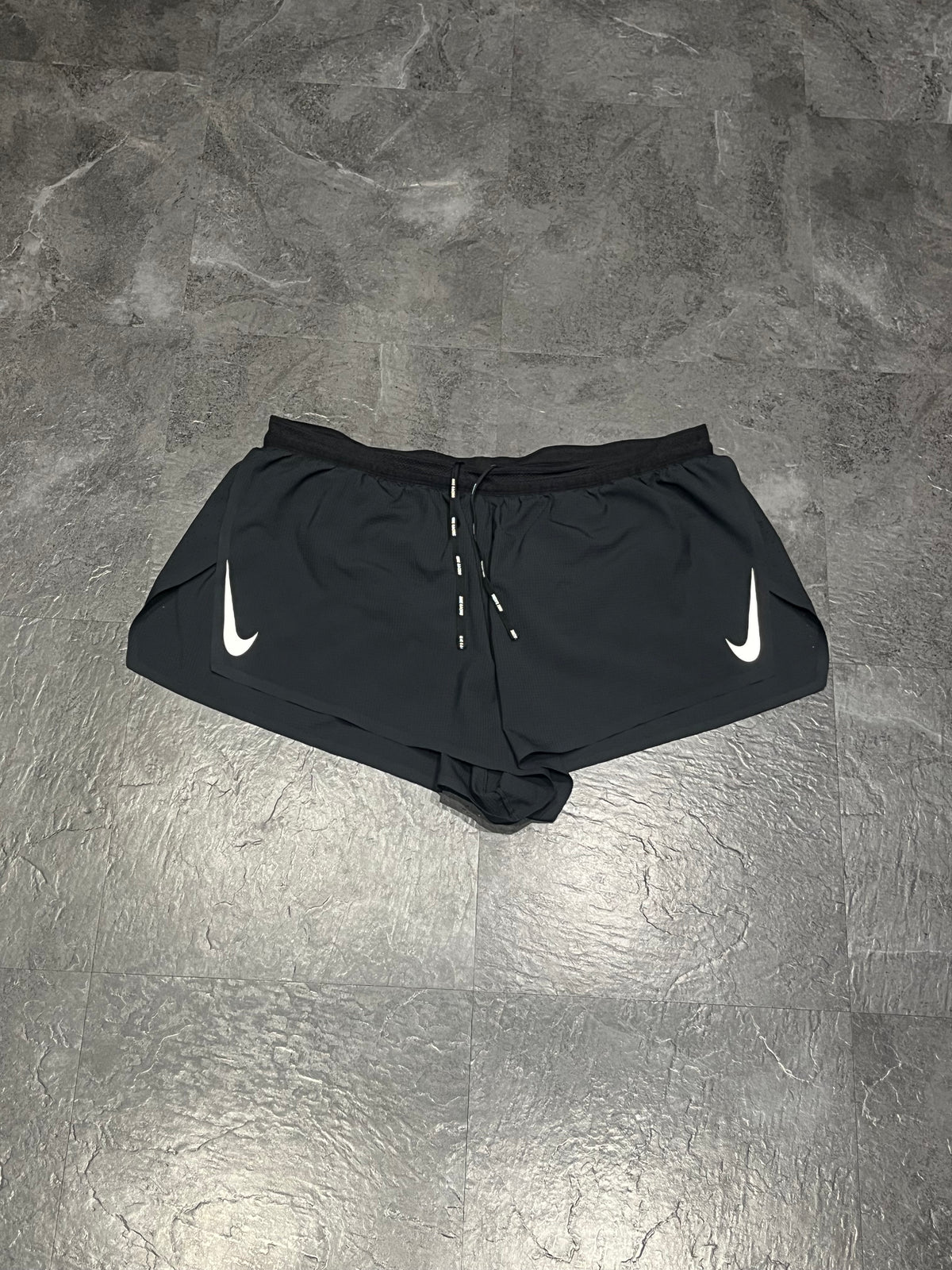 Black Nike Men’s Dri Fit ADV Aeroswift 2” Racing Split Shorts