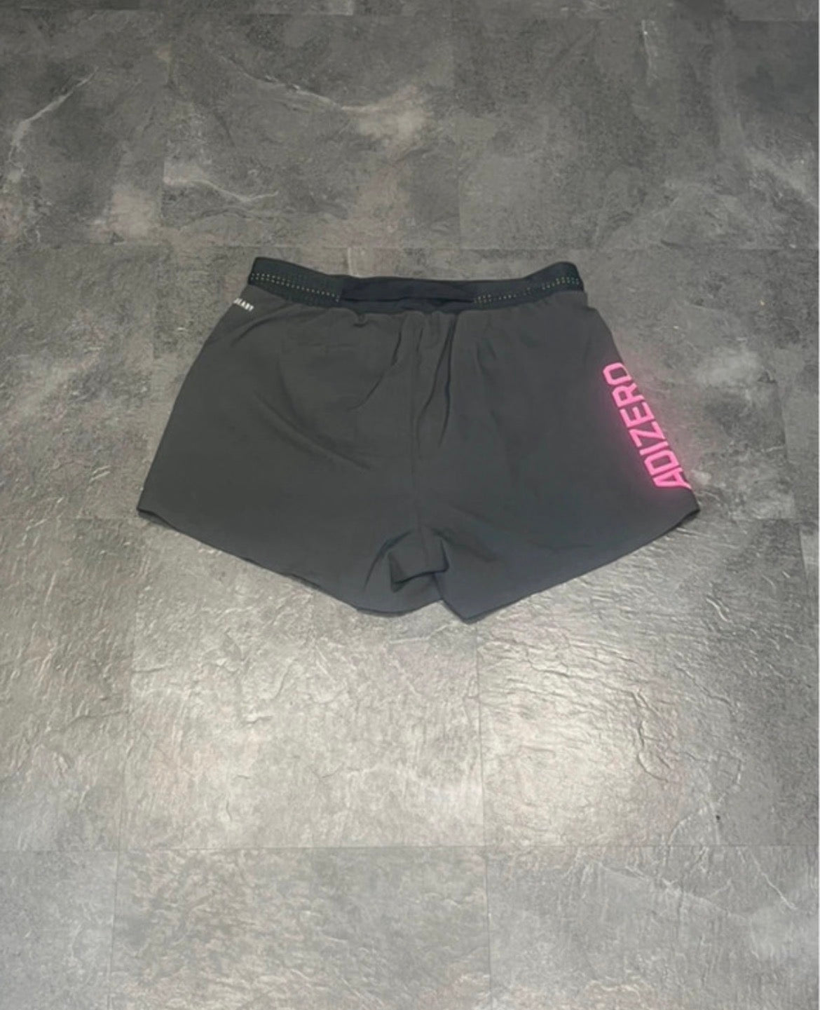 Black & Pink Adidas Adizero Mens 3” Racing Split Shorts