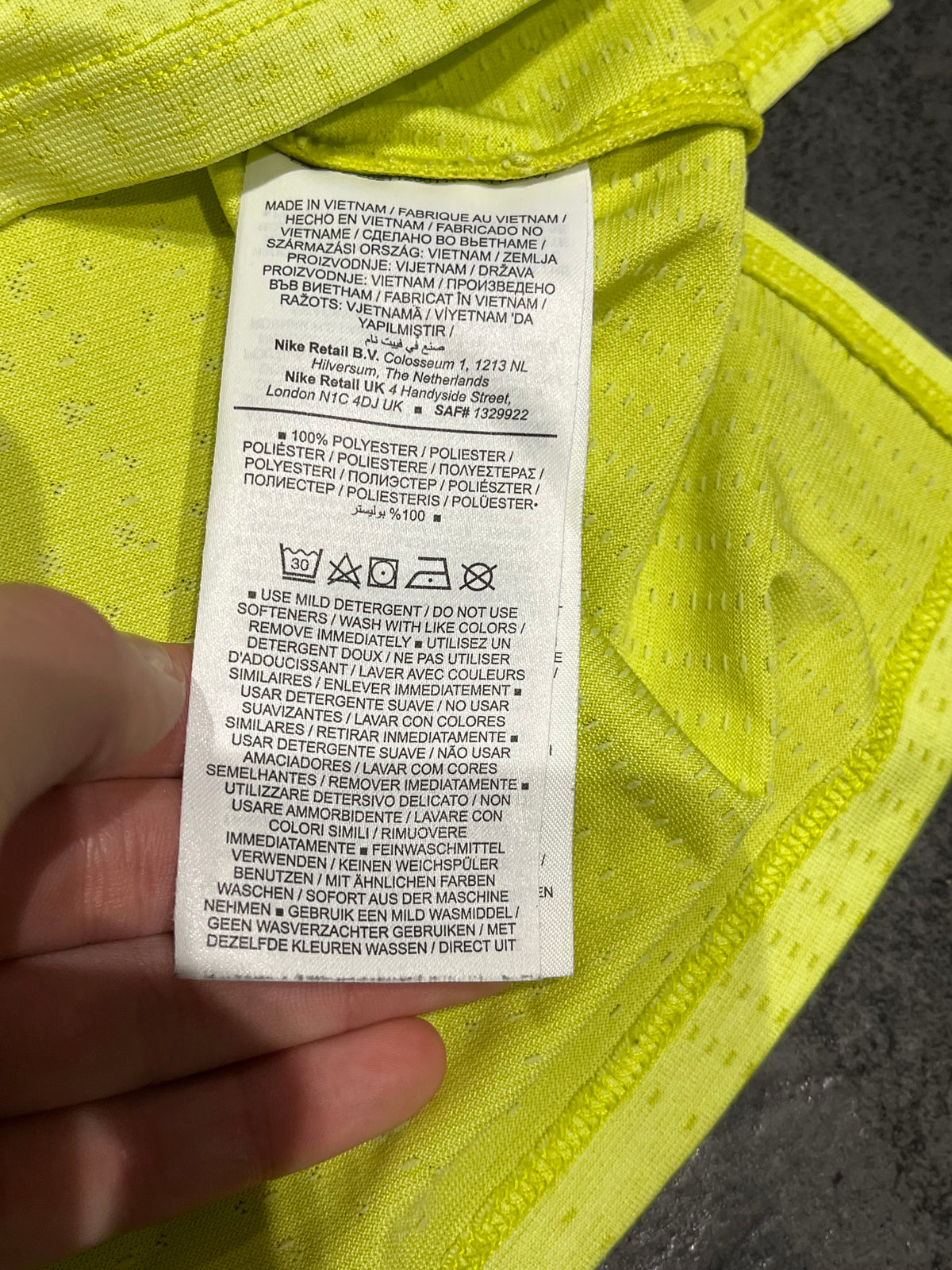 Lemon Nike Men’s Dri Fit ADV Running T Shirt