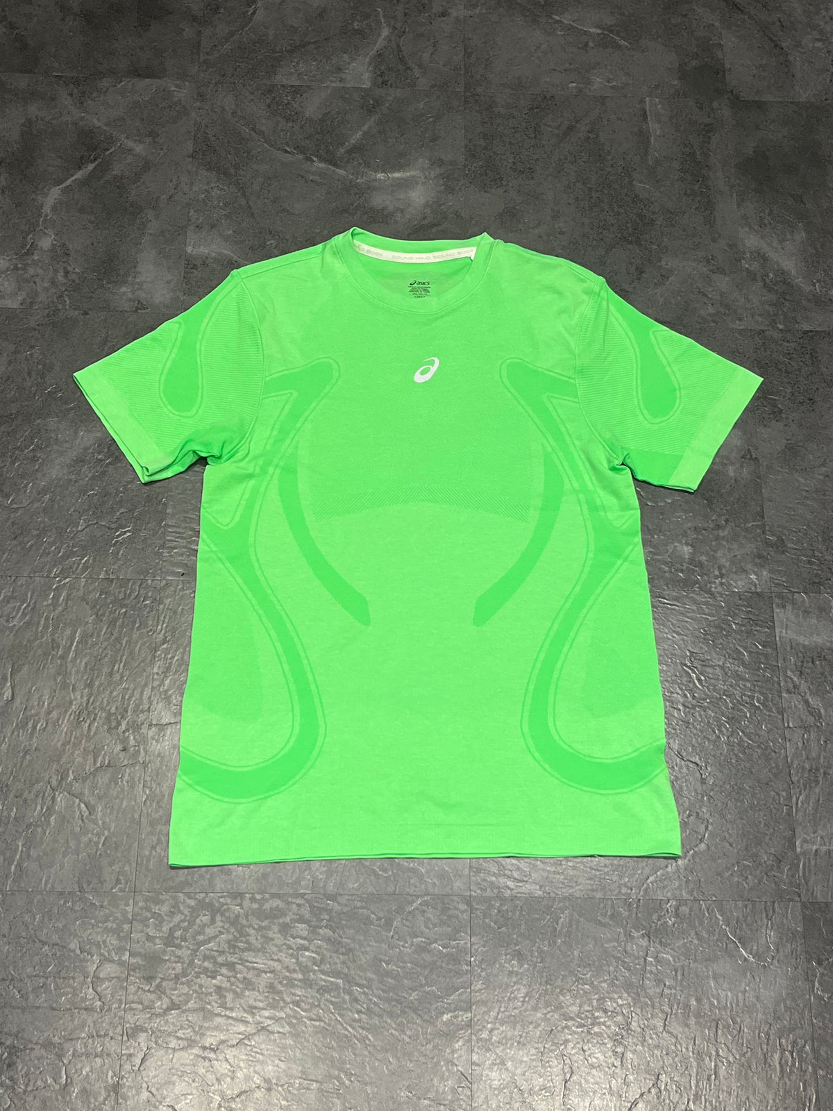 Green Asics Men’s Seamless Actibreeze SS Running T Shirt