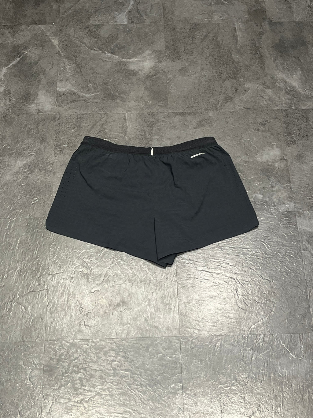 Black Nike Mens Dri Fit ADV Aeroswift 2”Racing Split Shorts